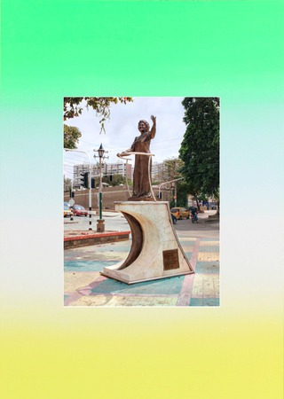 Esther Forero (1919-2011), singer and composer.
Statue erected calle 74 con carrera 43 in Barranquilla, Colombia.