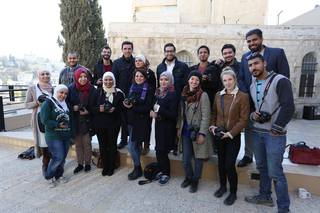 Atelier d'initiation autour de la composition du paysage et de l'architecture, avec l'Ambassade des Pays-Pas à Amman, Jordanie. 15 participants, 4 h.